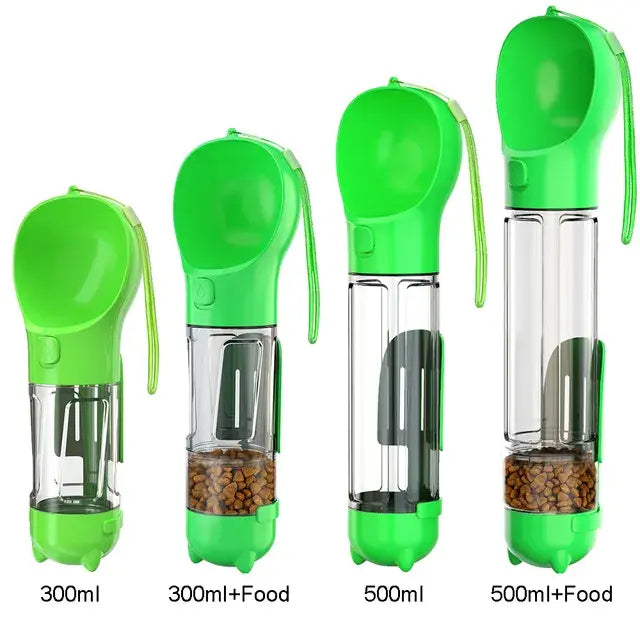 All-in-One Food Feeder, Drinker, And Poop Bag Dispenser