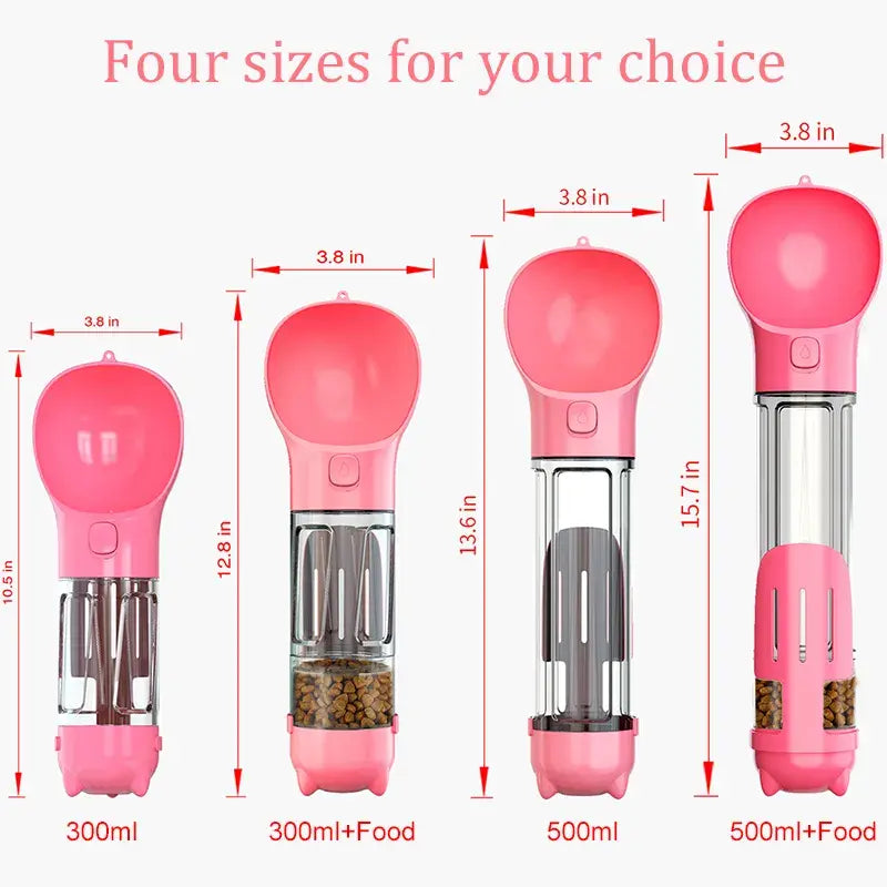 All-in-One Food Feeder, Drinker, And Poop Bag Dispenser